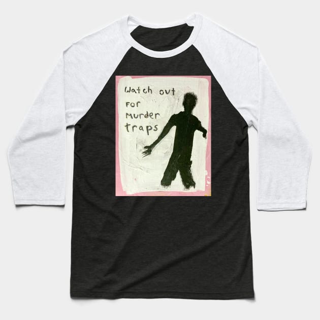 Murder Trap Baseball T-Shirt by Morey Art